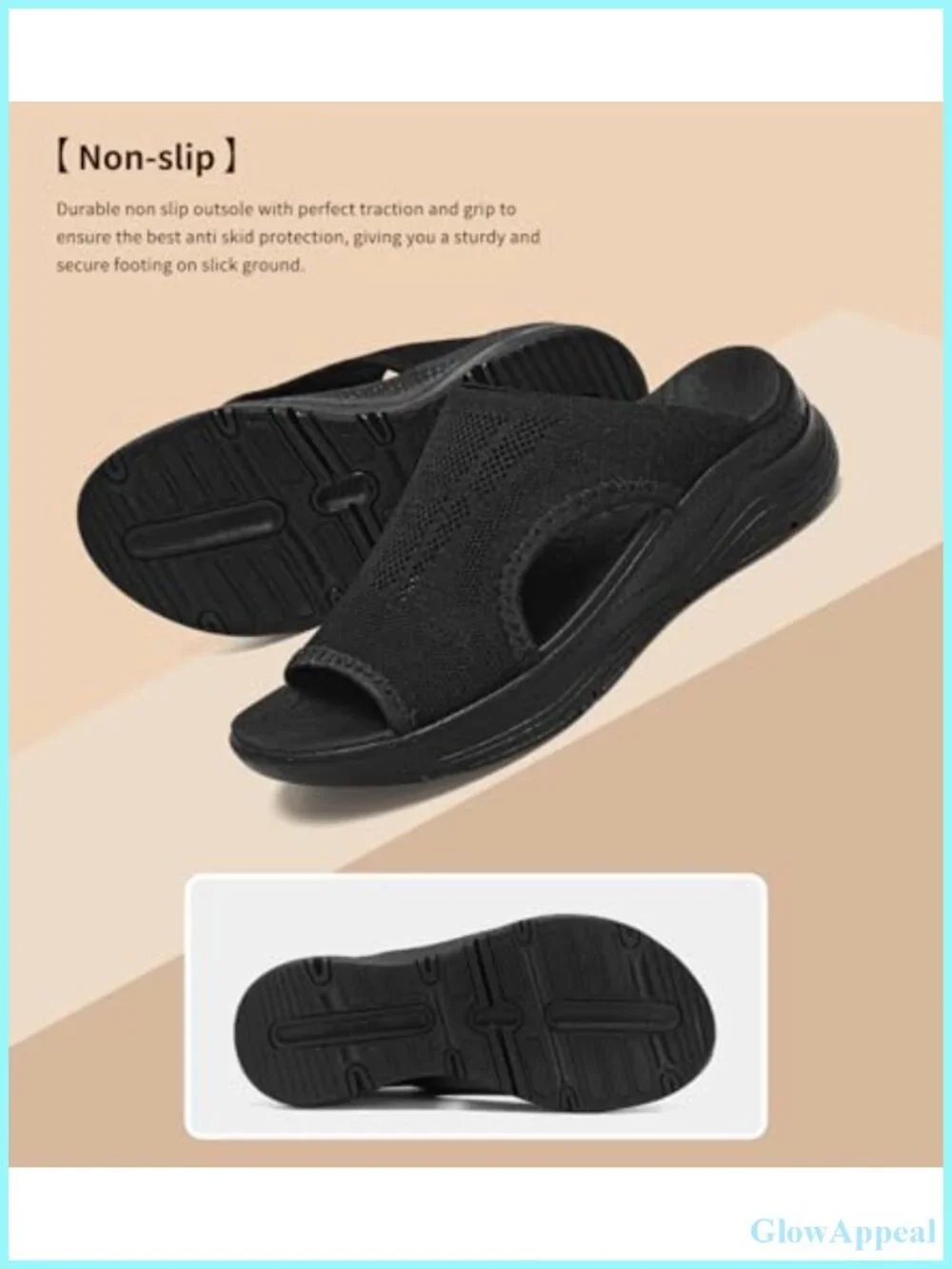 Womens Orthopedic Platform Slides Sandals with Arch Support Comfortable Walk
